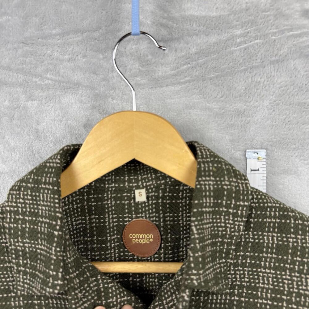 NWT Common People Shirt Men Sz S Shacket Overshirt Plaid Granby Luxe Knit $209 - Picture 6 of 10
